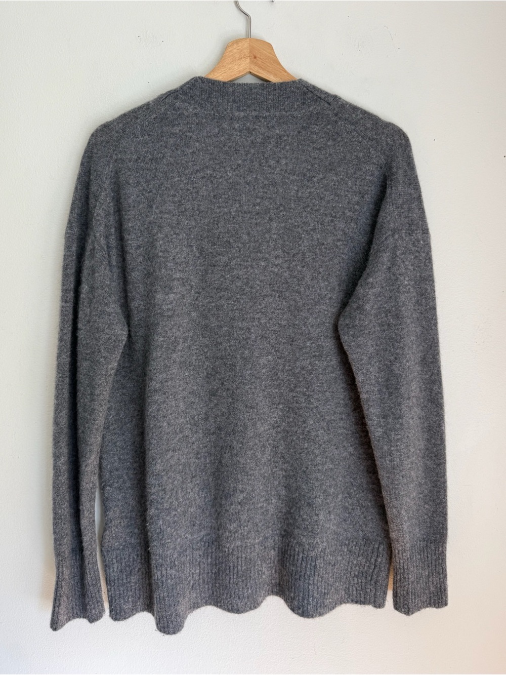 Equipment Boyfriend Cashmere Cardigan Sweater in Charcoal Grey - Picture 4 of 5